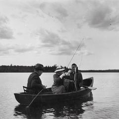Governor and Mrs. Kraschel of Iowa fishing