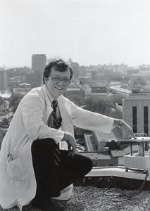 Dr. Robert Bush on the roof