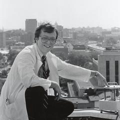 Dr. Robert Bush on the roof