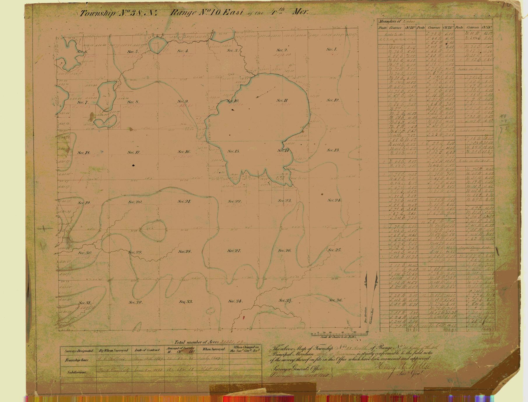 [Public Land Survey System map: Wisconsin Township 38 North, Range 10 East]