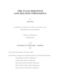 The Ulam sequence and related phenomena