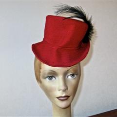 Jaunty red felt hat