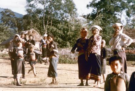 Yellow Lahu (Lahu Shi) villagers in Houa Khong Province