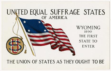 Wyoming, United Equal Suffrage States postcard