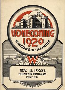 1920 Homecoming Football Program, Wisconsin vs. Illinois