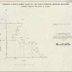 [Public Land Survey System map: Wisconsin Township 41 North, Range 05 East]