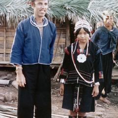Bill Sage and Akha woman in Houa Khong Province