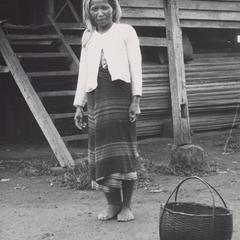 Laven woman with basket in Houei Kong Cluster in Attapu Province