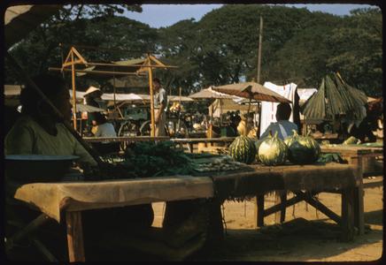 Morning market--vegetable stall