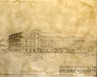 Architect's drawing of Human Ecology building