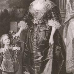 Queen Henrietta Maria and Geoffry Hudson, her dwarf.