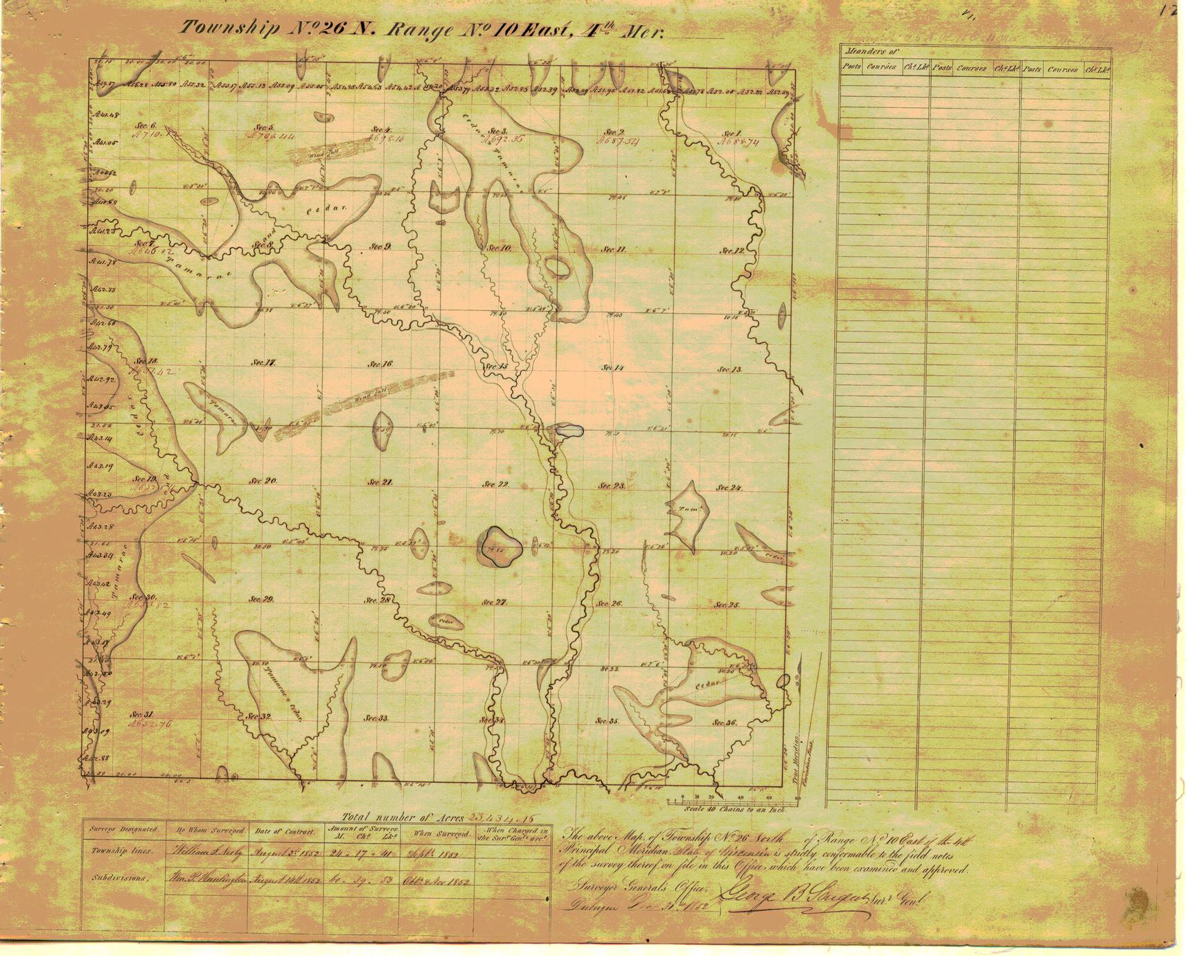 [Public Land Survey System map: Wisconsin Township 26 North, Range 10 East]