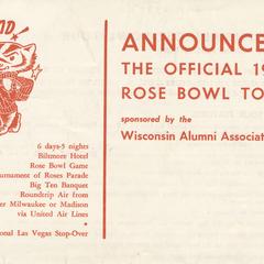 1962-1963 Rose Bowl Tour mailing