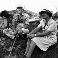Aldo and Estella seated in field