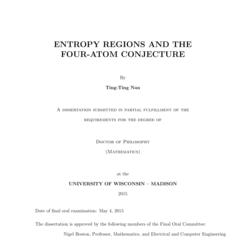 Entropy Regions and the Four-Atom Conjecture