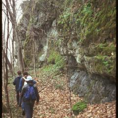 Cliff and trail in spring, Wyalusing State Park