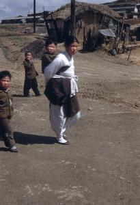 Korean woman and children