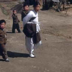Korean woman and children