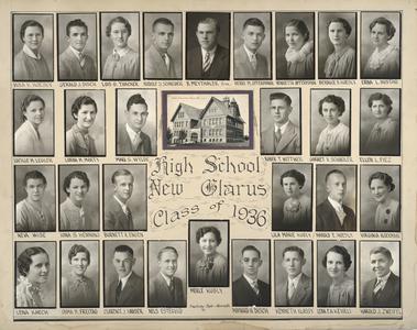 1936 New Glarus High School graduating class