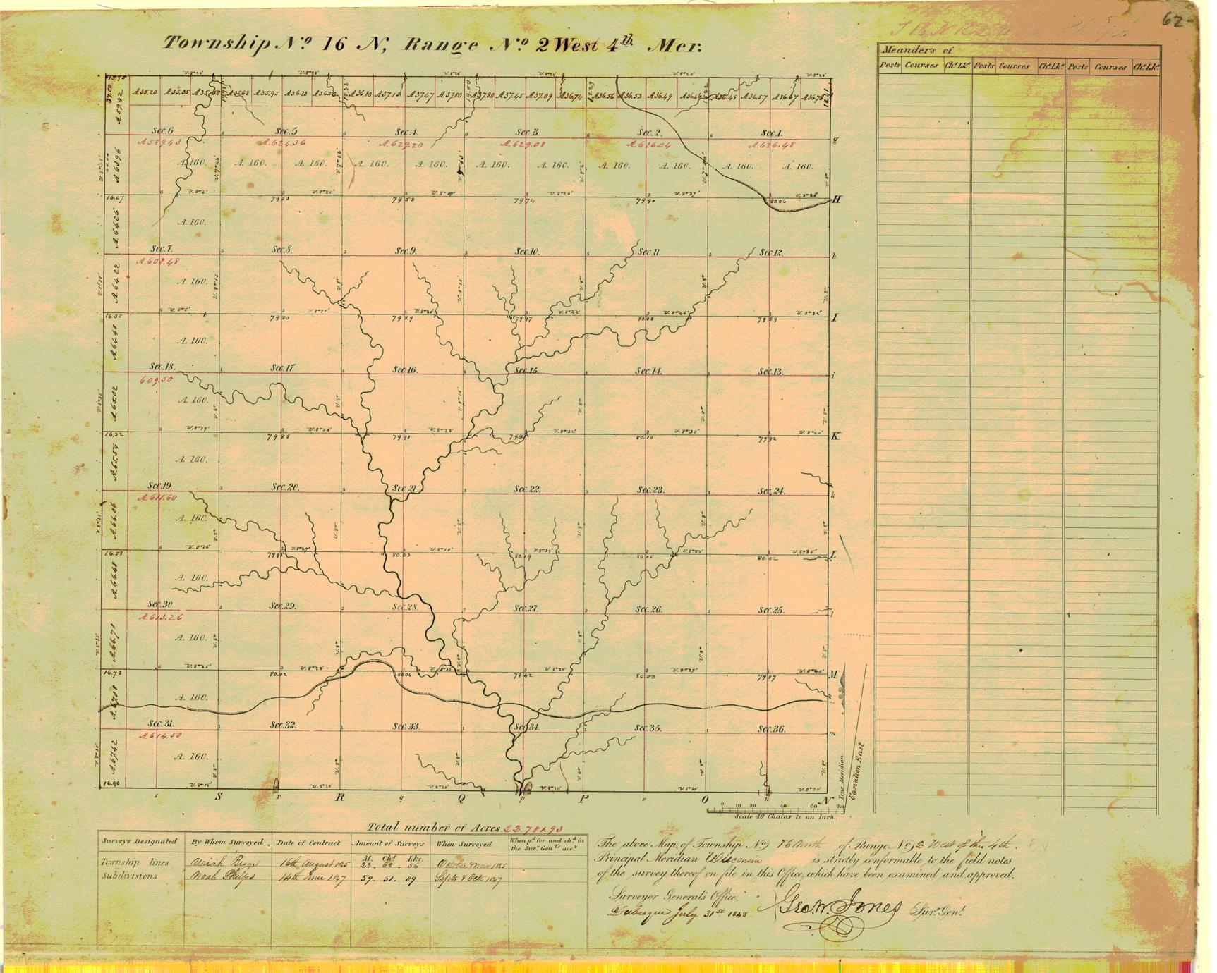 [Public Land Survey System map: Wisconsin Township 16 North, Range 02 West]