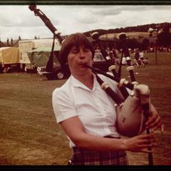 Woman piping, 1984 Blairgowrie Highland Games