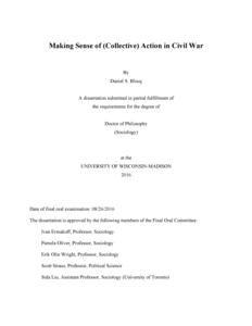 Making sense of (collective) action in civil war