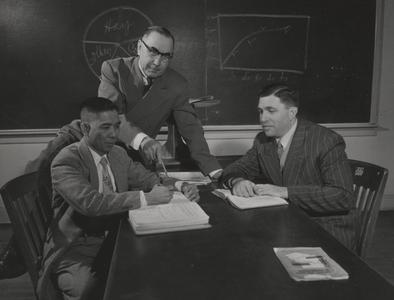 W.H. Ebling with students