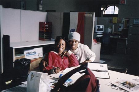 Two students studying in 2004