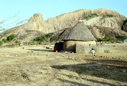 House in Front of Landmark Rock