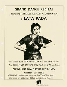 Poster for dance performance by Lata Pada
