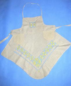 Cotton apron with small bib