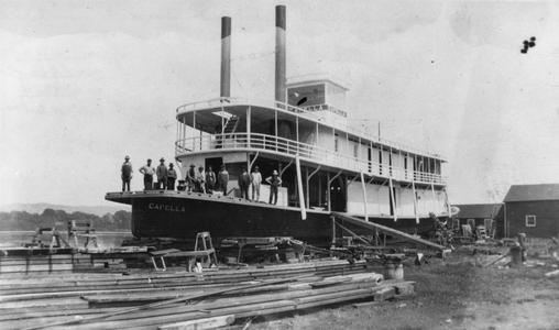 Bow side view of construction of the Capella
