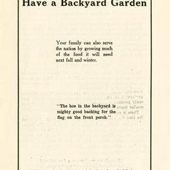 Have a backyard garden