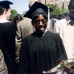Female student at 1998 graduation