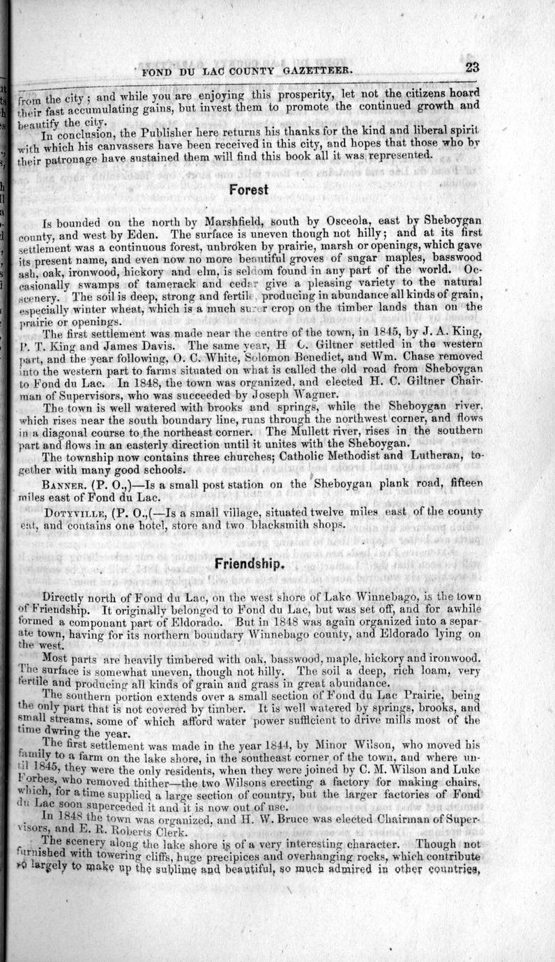 Fond du Lac County gazetteer Full view UWDC UWMadison Libraries