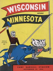 1954 Wisconsin vs. Minnesota Football Program