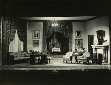 Stage set for a living room scene