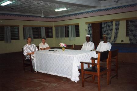 Men's table at Fareeda's wedding reception