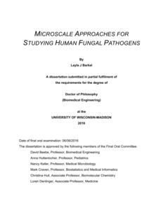 Microscale Approaches for Studying Human Fungal Pathogens