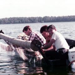 LTER Trout Lake sampling with a gill net