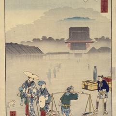 Morning Mist at Zojoji, from the series Thirty-six Views of the Eastern Capital