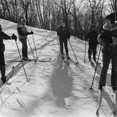 Students on hill for ski class