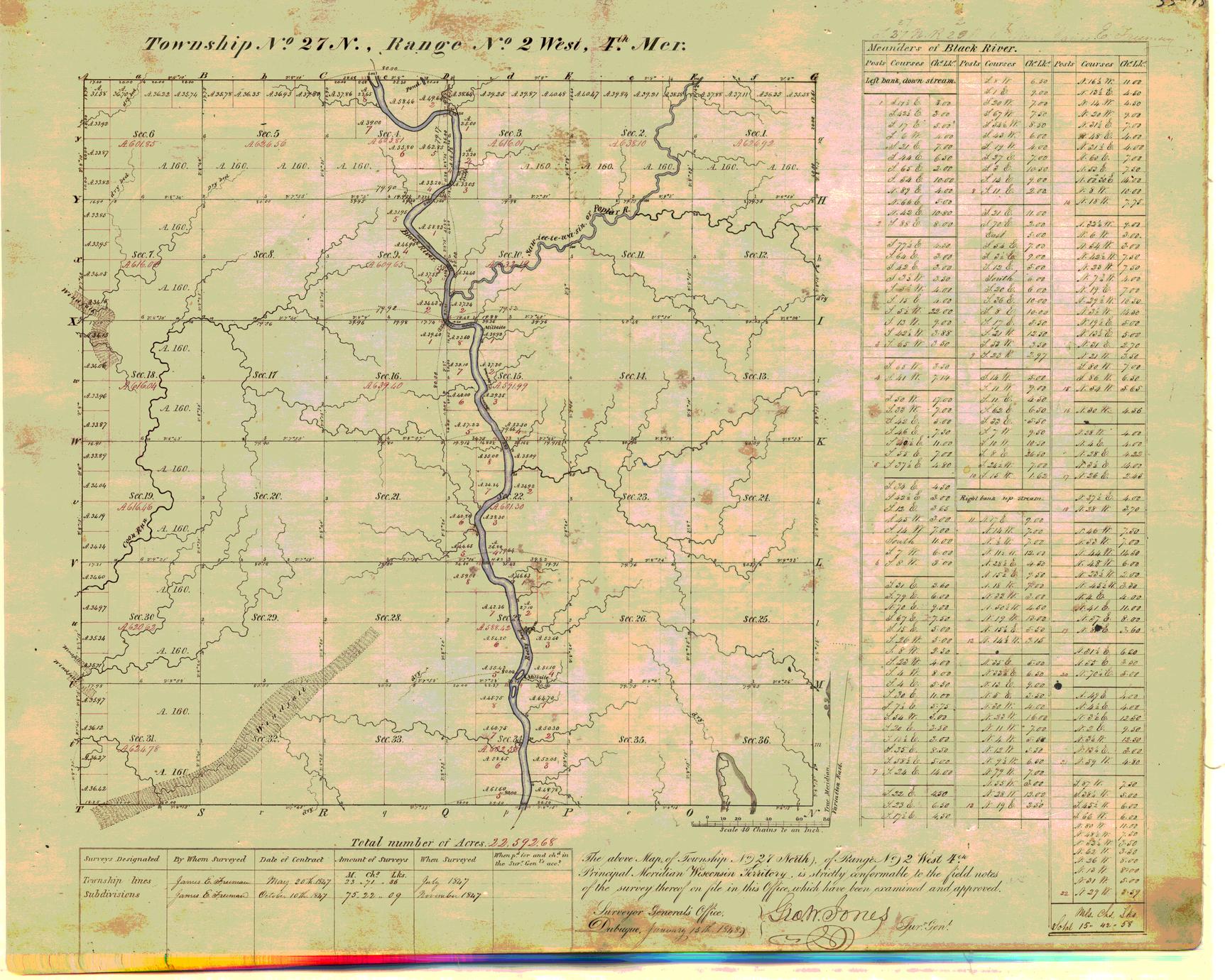 [Public Land Survey System map: Wisconsin Township 27 North, Range 02 West]