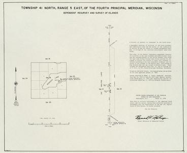 [Public Land Survey System map: Wisconsin Township 41 North, Range 05 East]