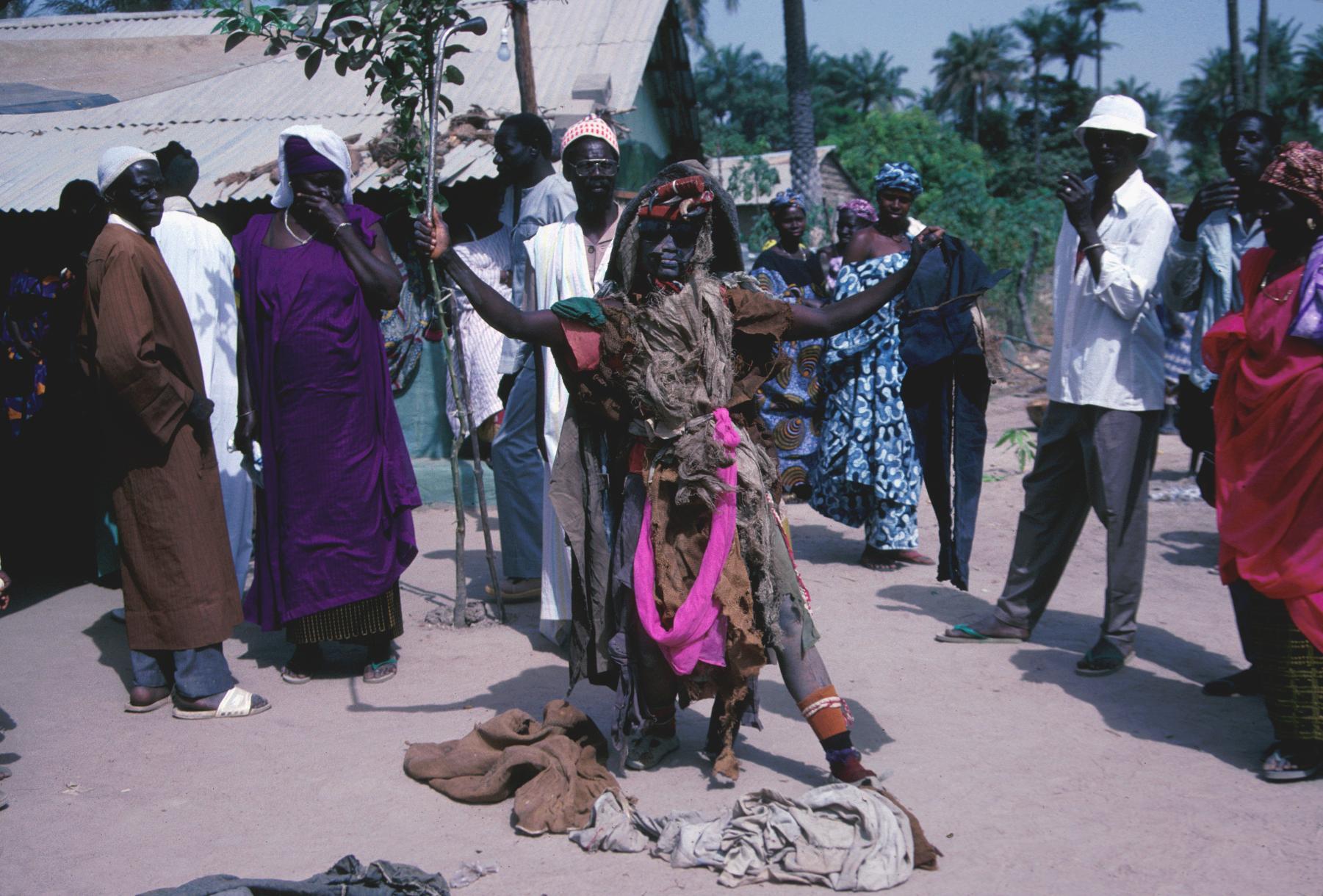 A Female Clown Performing at the Naming Ceremony