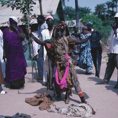 A Female Clown Performing at the Naming Ceremony