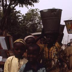 Children with buckets