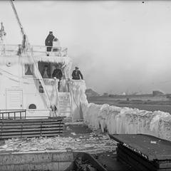 Crew of Canopus with Ice-covered Wheelhouse