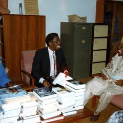 Book exchange with Agbo Folarin and Richard Olaniyan