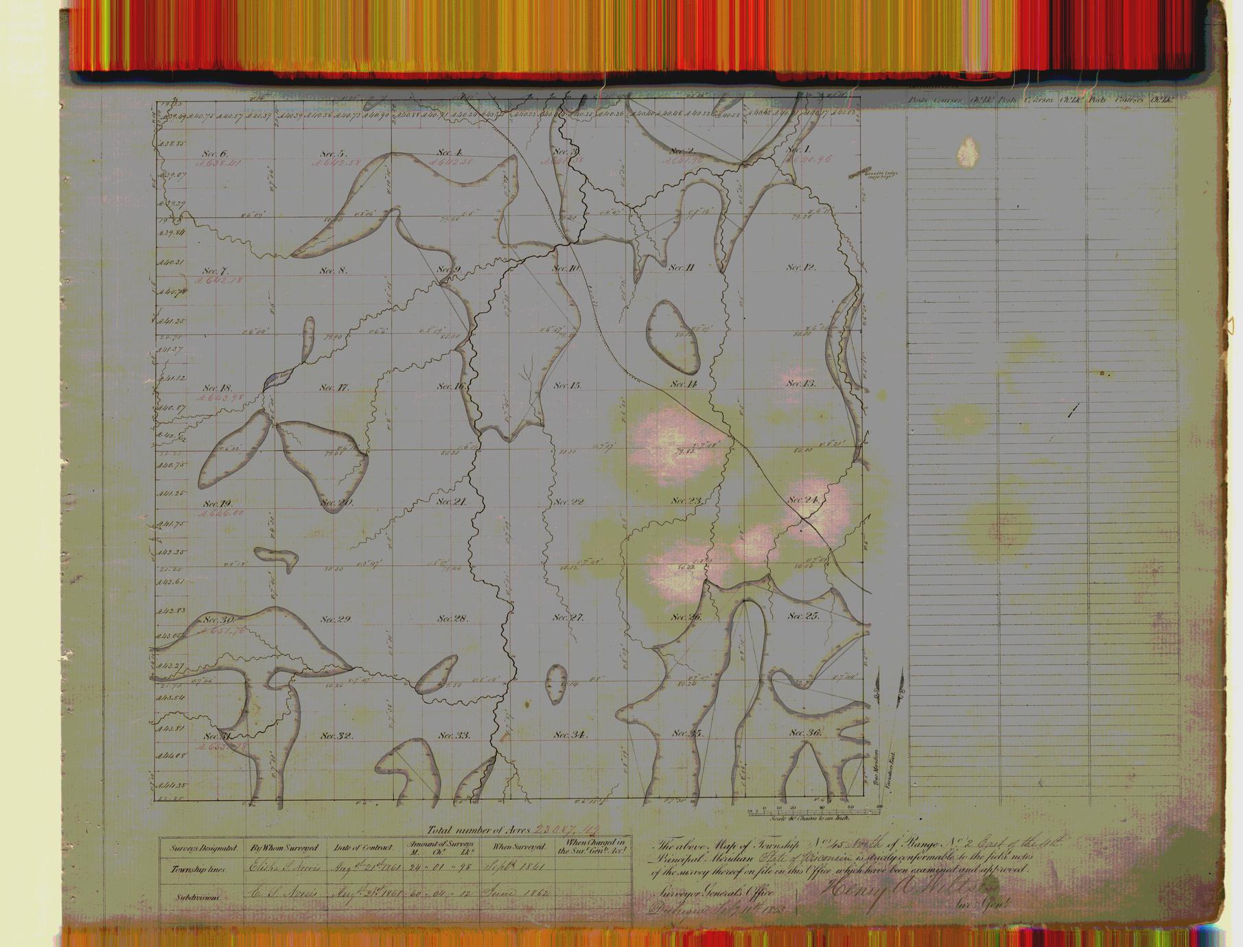 [Public Land Survey System map: Wisconsin Township 45 North, Range 02 East]